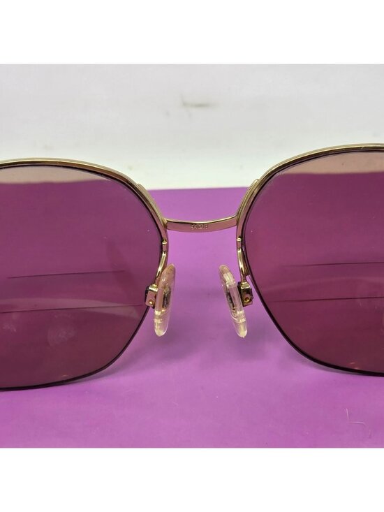 Vintage CÉBÉ Italy Bifocal Sunglasses Gold Tone Brown Gradient Frames Retro main image 4